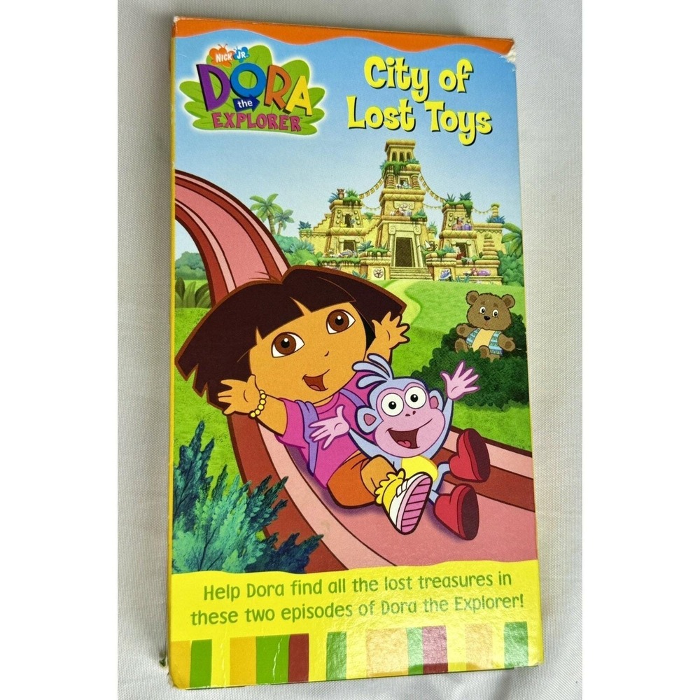 Dora the Explorer VHS City of Lost Toys 2003 Yellow Nick Jr Paramount Children
